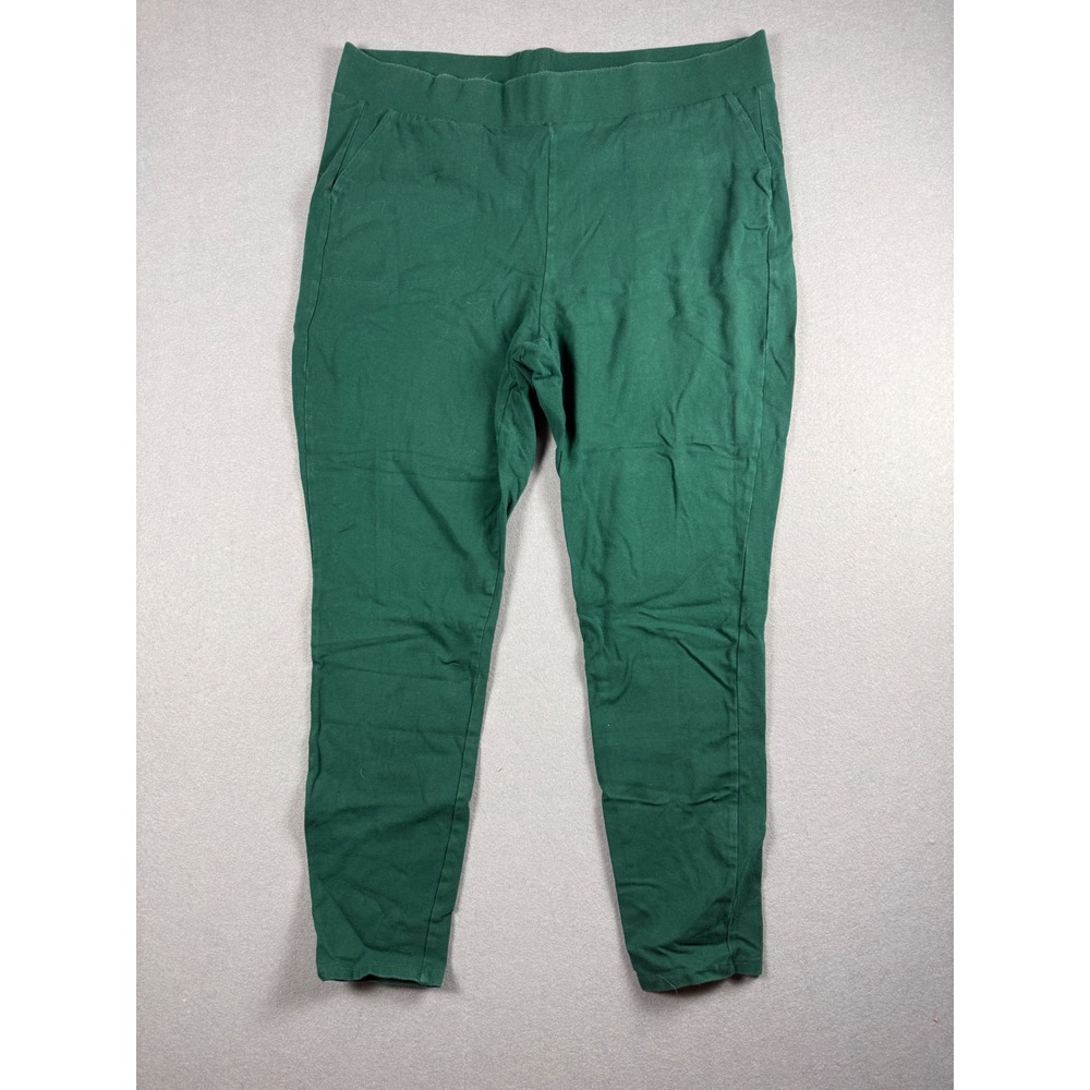 Torrid Womens Plus Size 3 Forest Green Stretch Knit Tapered Pull On Pants